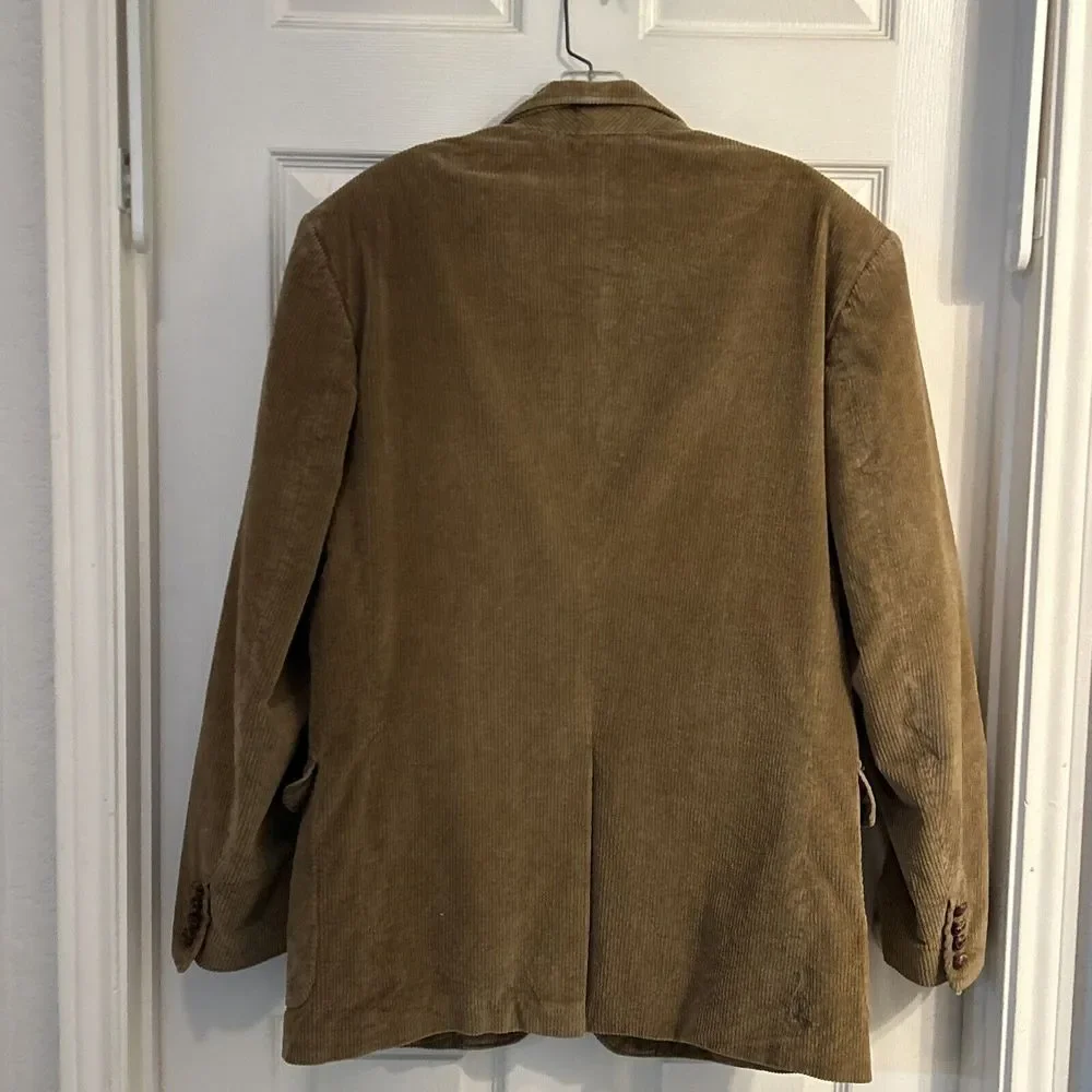 Vtg‎ 70's Wentworth Sport Coat Brown CORDUROY Jacket 44L Blazer